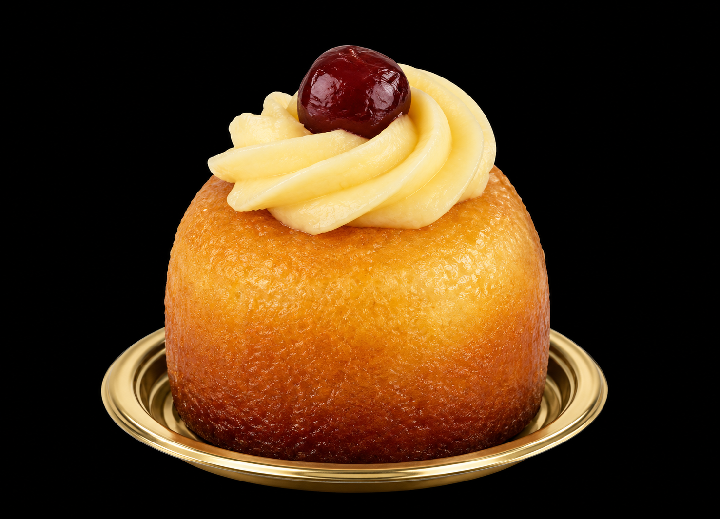 Neapolitan Baba With Pastry Cream "Savarin"